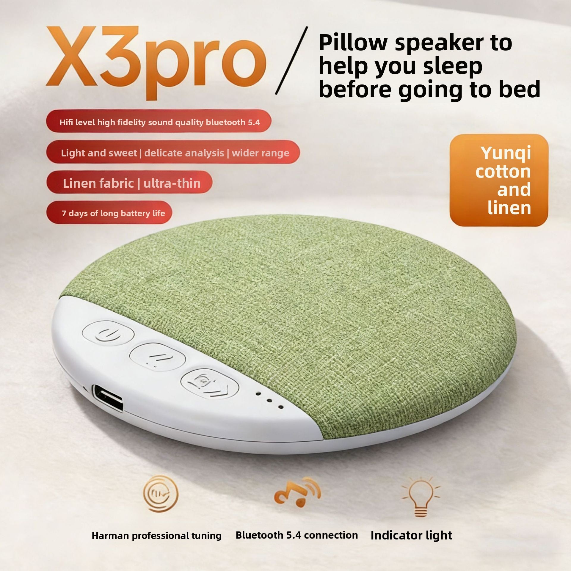 Bluetooth Speaker for Bedside Sleep